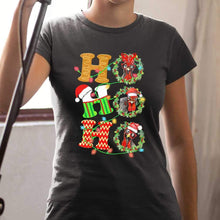 Load image into Gallery viewer, Chicken Hohoho Christmas T-Shirt, Ladies T-Shirt 2D
