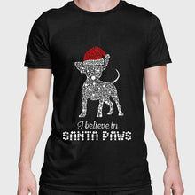 Load image into Gallery viewer, Chihuahua I Believe In Santa Paws Diamond Christmas T-Shirt, Ladies T-Shirt 2D
