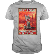 Load image into Gallery viewer, Christmas Cat It’s The Most Wonderful Time Of The Year T-Shirt, Ladies T-Shirt, LongSleeve, Sweatshirt, Hoodie 2D
