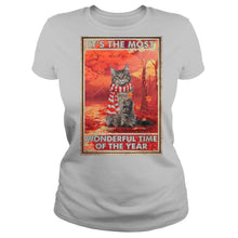Load image into Gallery viewer, Christmas Cat It’s The Most Wonderful Time Of The Year T-Shirt, Ladies T-Shirt, LongSleeve, Sweatshirt, Hoodie 2D
