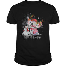 Load image into Gallery viewer, Christmas Pig Let It Snow T-Shirt, Ladies T-Shirt, LongSleeve, Sweatshirt, Hoodie 2D
