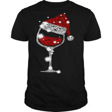 Load image into Gallery viewer, Christmas Red Wine Glass T-Shirt, Ladies T-Shirt, LongSleeve, Sweatshirt, Hoodie 2D
