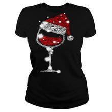 Load image into Gallery viewer, Christmas Red Wine Glass T-Shirt, Ladies T-Shirt, LongSleeve, Sweatshirt, Hoodie 2D
