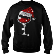 Load image into Gallery viewer, Christmas Red Wine Glass T-Shirt, Ladies T-Shirt, LongSleeve, Sweatshirt, Hoodie 2D
