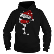 Load image into Gallery viewer, Christmas Red Wine Glass T-Shirt, Ladies T-Shirt, LongSleeve, Sweatshirt, Hoodie 2D

