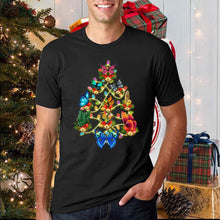 Load image into Gallery viewer, Christmas Tree Butterfly T-Shirt, Ladies T-Shirt, LongSleeve, Sweatshirt, Hoodie 2D
