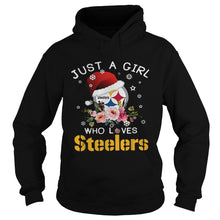 Load image into Gallery viewer, Christmas Just A Girl Who Loves Pittsburgh Steelers T-Shirt, Ladies T-Shirt, LongSleeve, Sweatshirt, Hoodie 2D
