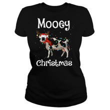 Load image into Gallery viewer, Cow Light Mooey Christmas T-Shirt, Ladies T-Shirt, LongSleeve, Sweatshirt, Hoodie 2D
