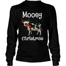 Load image into Gallery viewer, Cow Light Mooey Christmas T-Shirt, Ladies T-Shirt, LongSleeve, Sweatshirt, Hoodie 2D
