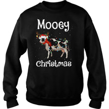 Load image into Gallery viewer, Cow Light Mooey Christmas T-Shirt, Ladies T-Shirt, LongSleeve, Sweatshirt, Hoodie 2D
