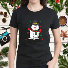 Load image into Gallery viewer, Cute Christmas Snowman Chillin WIth My Snowmies Xmas Snowman T-Shirt, Ladies T-Shirt, LongSleeve, Sweatshirt, Hoodie 2D
