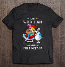 Load image into Gallery viewer, I Am Who I Am Your Approval Isn’t Needed Santan &amp; Reindeer Christmas T-Shirt, Ladies T-Shirt, LongSleeve, Sweatshirt, Hoodie 2D
