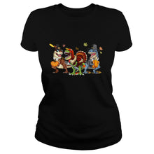 Load image into Gallery viewer, Dinosaur T rex Halloween T-Shirt, Ladies T-Shirt, LongSleeve, Sweatshirt, Hoodie 2D
