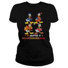 Load image into Gallery viewer, Donald Disney Halloween And Merry Christmas Happy Hallothanksmas 2020 T-Shirt, Ladies T-Shirt, LongSleeve, Sweatshirt, Hoodie 2D
