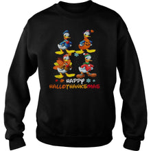 Load image into Gallery viewer, Donald Disney Halloween And Merry Christmas Happy Hallothanksmas 2020 T-Shirt, Ladies T-Shirt, LongSleeve, Sweatshirt, Hoodie 2D
