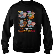 Load image into Gallery viewer, Dumbo Disney Halloween And Merry Christmas Happy Hallothanksmas  2020 T-Shirt, Ladies T-Shirt, LongSleeve, Sweatshirt, Hoodie 2D
