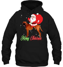 Load image into Gallery viewer, Merry Christmas Santa Claus Riding Boxerd T-Shirt, Ladies T-Shirt, LongSleeve, Hoodie 2D
