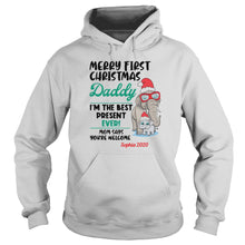Load image into Gallery viewer, Elephant Merry First Christmas Daddy I’m The Best Present Ever Mom Says You’re Welcome T-Shirt, Ladies T-Shirt, LongSleeve, Sweatshirt, Hoodie 2D
