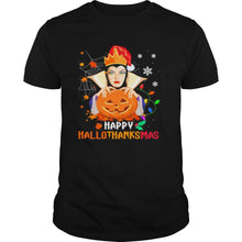 Load image into Gallery viewer, Evil Queen Happy Hallothanksmas Halloween Thanksgiving Christmas T-Shirt, Ladies T-Shirt, LongSleeve, Sweatshirt, Hoodie 2D
