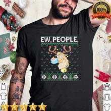 Load image into Gallery viewer, Ew People Rudolph Face Mask Funny Reindeer T-Shirt, Ladies T-Shirt, LongSleeve, Sweatshirt, Hoodie 2D
