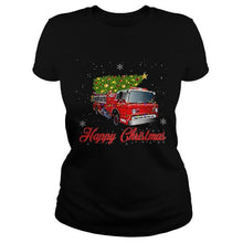 Load image into Gallery viewer, FIREFIGHTER CHRISTMAS TEE TREE ON TRUCK FIRE XMAS T-Shirt, Ladies T-Shirt, LongSleeve, Sweatshirt, Hoodie 2D
