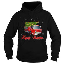 Load image into Gallery viewer, FIREFIGHTER CHRISTMAS TEE TREE ON TRUCK FIRE XMAS T-Shirt, Ladies T-Shirt, LongSleeve, Sweatshirt, Hoodie 2D
