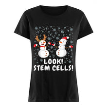 Load image into Gallery viewer, FUNNY STEM CELL SNOWMAN CHRISTMAS SCIENCE T-Shirt, Ladies T-Shirt, LongSleeve, Sweatshirt, Hoodie 2D
