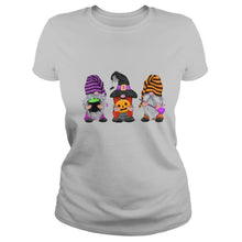 Load image into Gallery viewer, Gnomes Autumn Pumpkin Fall Halloween T-Shirt, Ladies T-Shirt, LongSleeve, Sweatshirt, Hoodie 2D
