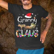 Load image into Gallery viewer, Granny Claus Christmas Light T-Shirt, Ladies T-Shirt 2D
