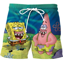 Load image into Gallery viewer, New shorts 3D SpongeBob Shorts Gym Fitness Running For Summer Men's Cool Sport Short Pants 3D Swim Trunks

