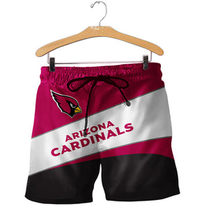 2020 Arizona Cardinals Shorts Gym Fitness Running For Summer Men's Cool Sport Short Pants 3D Swim Trunks