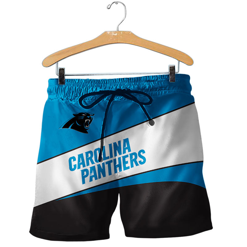 2020 Carolina Panthers Shorts Gym Fitness Running For Summer Men's Cool Sport Short Pants 3D Swim Trunks
