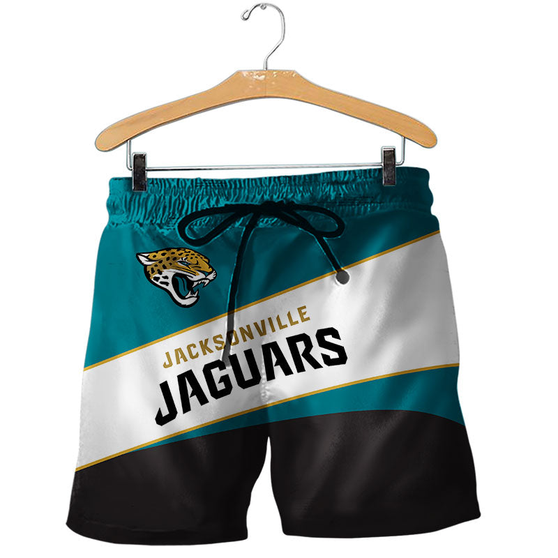 2020 Jacksonville Jaguars Shorts Gym Fitness Running For Summer Men's Cool Sport Short Pants 3D Swim Trunks