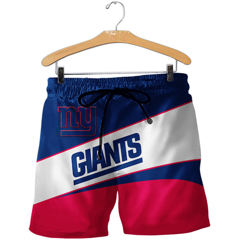 2020 New York Giants Shorts Gym Fitness Running For Summer Men's Cool Sport Short Pants 3D Swim Trunks