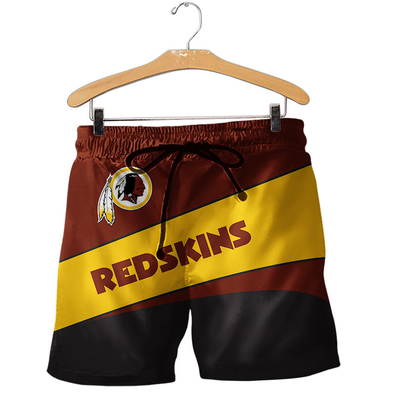 2020 Washington Redskins Shorts Gym Fitness Running For Summer Men's Cool Sport Short Pants 3D Swim Trunks