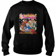 Load image into Gallery viewer, Dumkin Donuts Halloween Horror Characters Dutch Bros Happy Hallothanksmas Halloween Thanksgiving Christmas T-Shirt, Ladies T-Shirt, LongSleeve, Sweatshirt, Hoodie 2D
