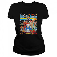 Load image into Gallery viewer, Halloween Horror Characters Dutch Bros Happy Hallothanksmas Halloween Thanksgiving Christmas T-Shirt, Ladies T-Shirt, LongSleeve, Sweatshirt, Hoodie 2D
