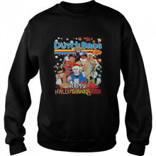 Load image into Gallery viewer, Halloween Horror Characters Dutch Bros Happy Hallothanksmas Halloween Thanksgiving Christmas T-Shirt, Ladies T-Shirt, LongSleeve, Sweatshirt, Hoodie 2D
