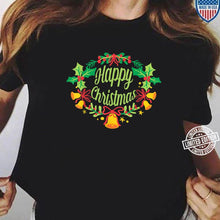 Load image into Gallery viewer, Happy christmas Shirt T-Shirt, Ladies T-Shirt 2D
