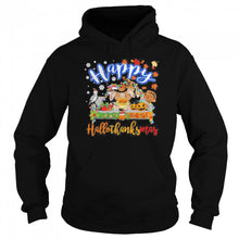 Load image into Gallery viewer, Harry Potter Happy Hallothanksmas Halloween Thanksgiving Christmas T-Shirt, Ladies T-Shirt, LongSleeve, Sweatshirt, Hoodie 2D
