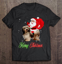 Load image into Gallery viewer, Merry Christmas Santa Claus Riding Havanese T-Shirt, Ladies T-Shirt, LongSleeve, Hoodie 2D
