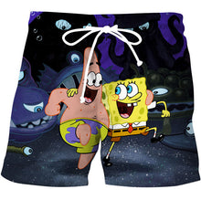Load image into Gallery viewer, New shorts 3D SpongeBob Shorts Gym Fitness Running For Summer Men's Cool Sport Short Pants 3D Swim Trunks
