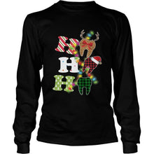 Load image into Gallery viewer, HO HO HO TEETH SANTA FUNNY CHRISTMAS GIFT FOR DENTIST T-Shirt, Ladies T-Shirt, LongSleeve, Sweatshirt, Hoodie 2D
