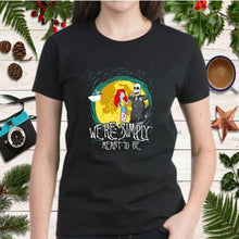 Load image into Gallery viewer, Homer-Simpson-and-Marge Simpson Nightmare before Christmas were simply meant to be T-Shirt, Ladies T-Shirt 2D
