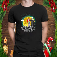 Load image into Gallery viewer, Homer-Simpson-and-Marge Simpson Nightmare before Christmas were simply meant to be T-Shirt, Ladies T-Shirt 2D
