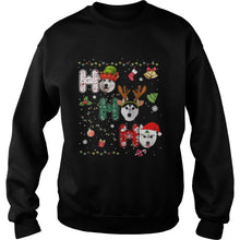 Load image into Gallery viewer, HUSKY HO HO HO MERRY CHRISTMAS T-Shirt, Ladies T-Shirt, LongSleeve, Sweatshirt, Hoodie 2D
