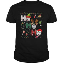 Load image into Gallery viewer, HUSKY HO HO HO MERRY CHRISTMAS T-Shirt, Ladies T-Shirt, LongSleeve, Sweatshirt, Hoodie 2D
