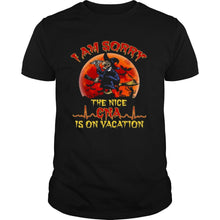 Load image into Gallery viewer, I Am Sorry The Nice CNA Is On Vacation Moon Halloween T-Shirt, Ladies T-Shirt, LongSleeve, Sweatshirt, Hoodie 2D
