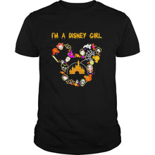 Load image into Gallery viewer, I’m A Disney Girl Mickey Mouse Happy Halloween T-Shirt, Ladies T-Shirt, LongSleeve, Sweatshirt, Hoodie 2D
