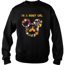 Load image into Gallery viewer, I’m A Disney Girl Mickey Mouse Happy Halloween T-Shirt, Ladies T-Shirt, LongSleeve, Sweatshirt, Hoodie 2D
